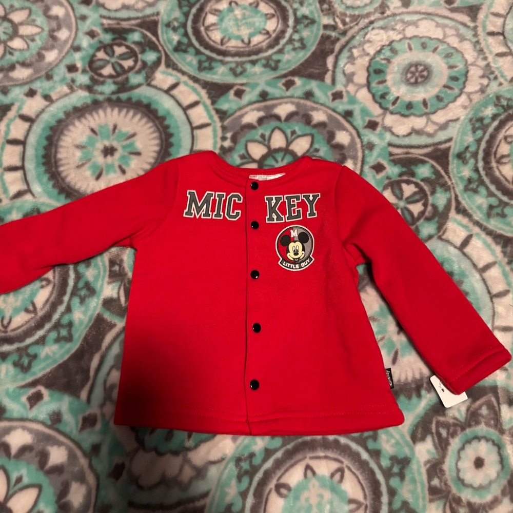 Vintage Disney Mickey Mouse, Red Baby Jacket